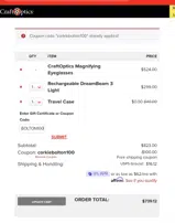 CORKIEBOLTON100 coupon verification screenshot