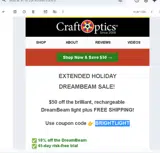 BRIGHTLIGHT coupon verification screenshot