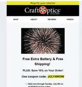 JULY4WOW coupon verification screenshot