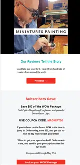 MAGNIFY50 coupon verification screenshot