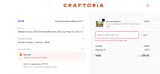Craftoria coupon verification screenshot