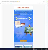 Craftoria coupon verification screenshot