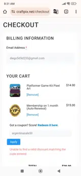 argentinasale50 coupon verification screenshot