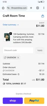 SAVENOW coupon verification screenshot