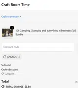 GAQU25 coupon verification screenshot