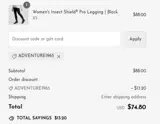 ADVENTURE1965 coupon verification screenshot