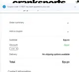 CYBER coupon verification screenshot
