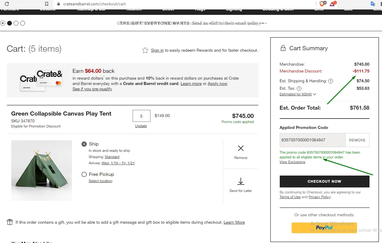 Crate & Barrel Promo Codes 20 Off October 2024