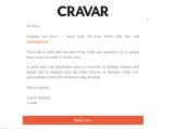 Cravar coupon verification screenshot