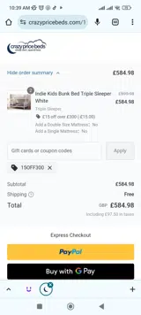 15OFF300 coupon verification screenshot