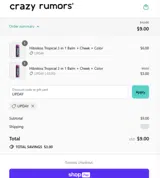 LIPDAY coupon verification screenshot