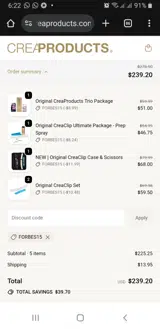 FORBES15 coupon verification screenshot