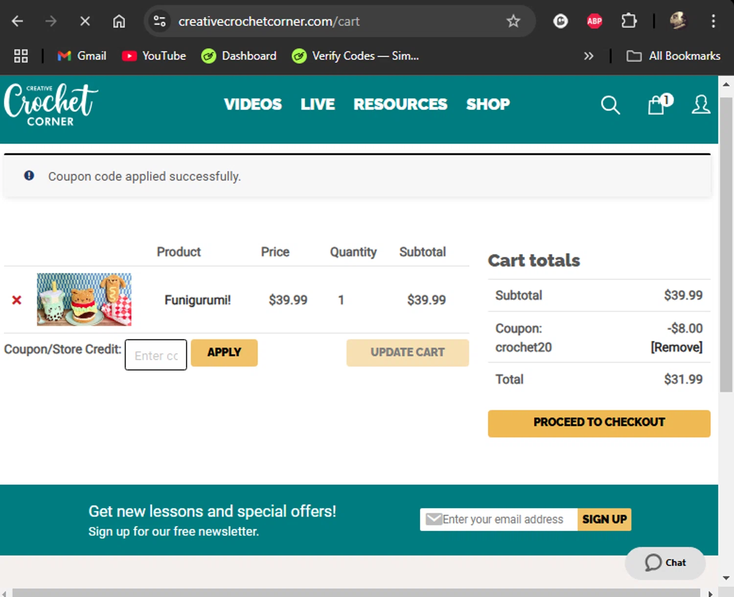 how to use Creative Crochet Corner coupons
