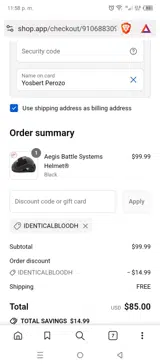 Creative Feed coupon verification screenshot