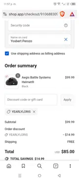 Creative Feed coupon verification screenshot