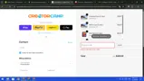 Creator Camp coupon verification screenshot
