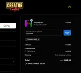 CreatorCrafted coupon verification screenshot