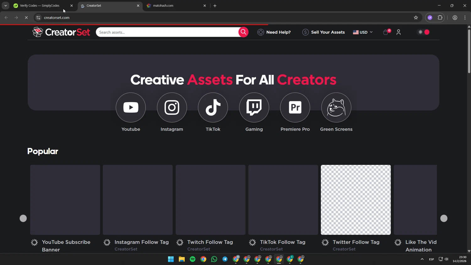 CreatorSet checkout page showing CreatorSet discount code box | Screenshot taken by SimplyCodes community member on Feb 15, 2026