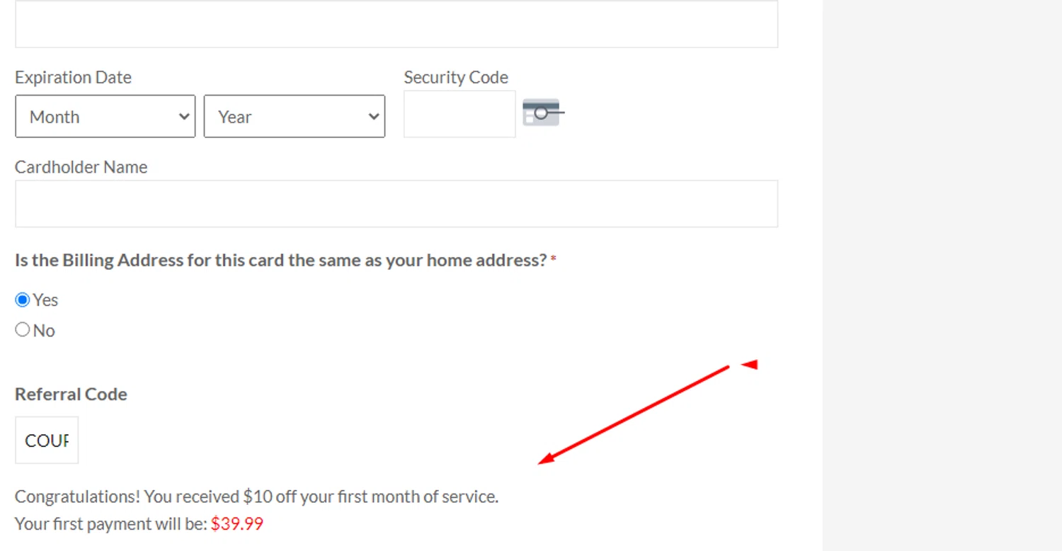 Credit Firm promo code screenshot showing code COUPERT10 applied at Credit Firm checkout page. Uploaded by SimplyCodes community member Alofoke on Aug 1, 2025