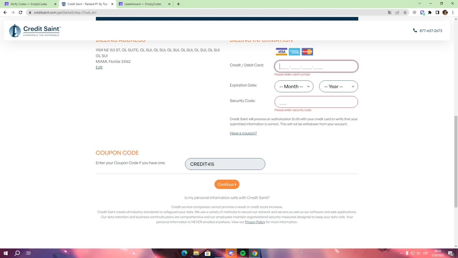 how to use Credit Saint coupons