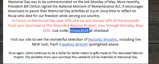 Creekside Farm coupon verification screenshot