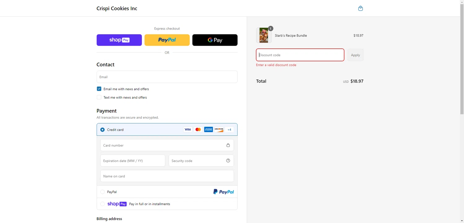 CRISPI discount code screenshot showing code 29BDAY applied at CRISPI checkout page. Uploaded by SimplyCodes community member RobertWalter on May 12, 2025