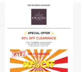 Cristel USA coupon verification screenshot