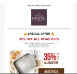 Cristel USA coupon verification screenshot