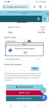 EXTRA15 coupon verification screenshot