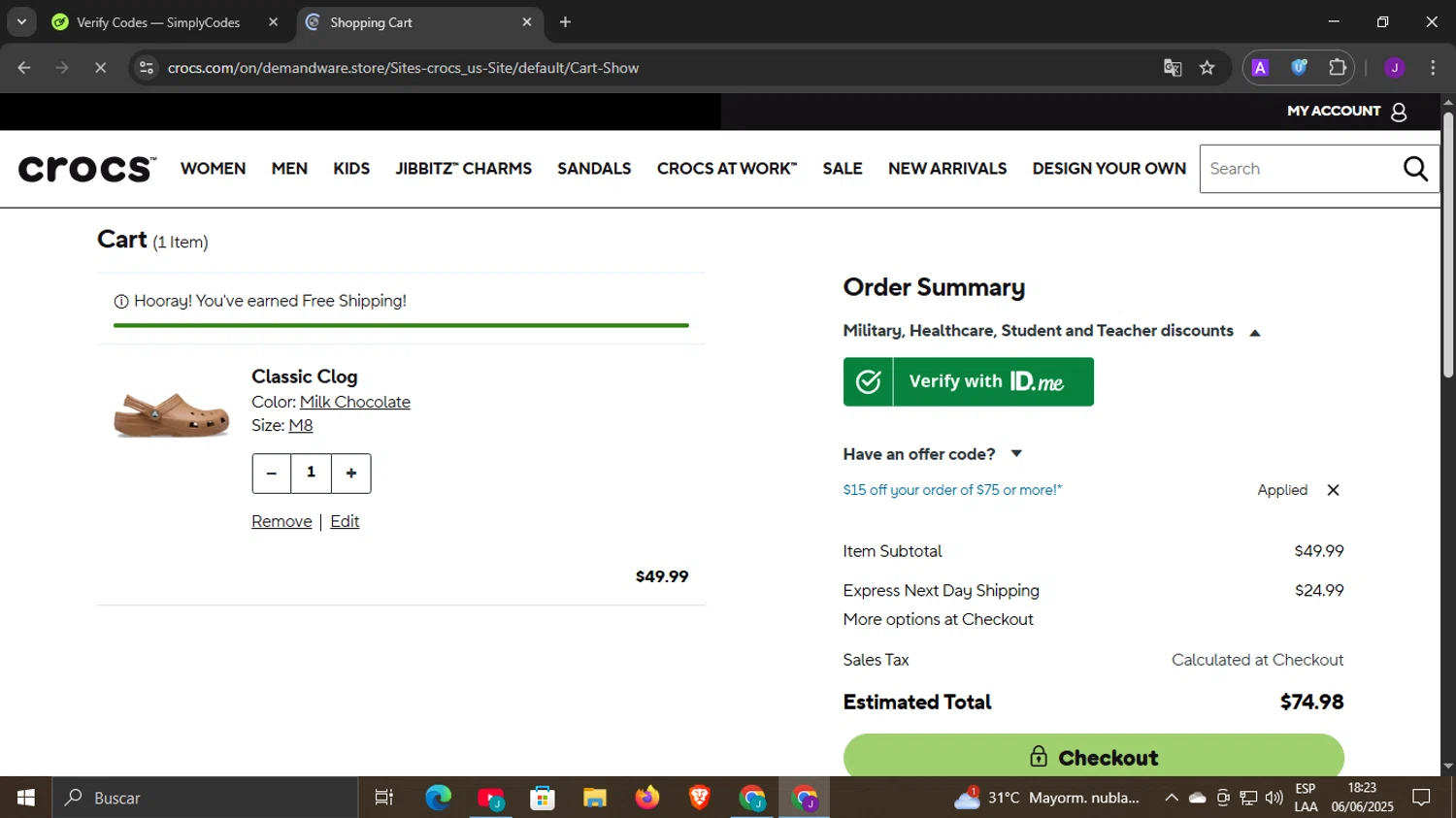 crocs free shipping no minimum