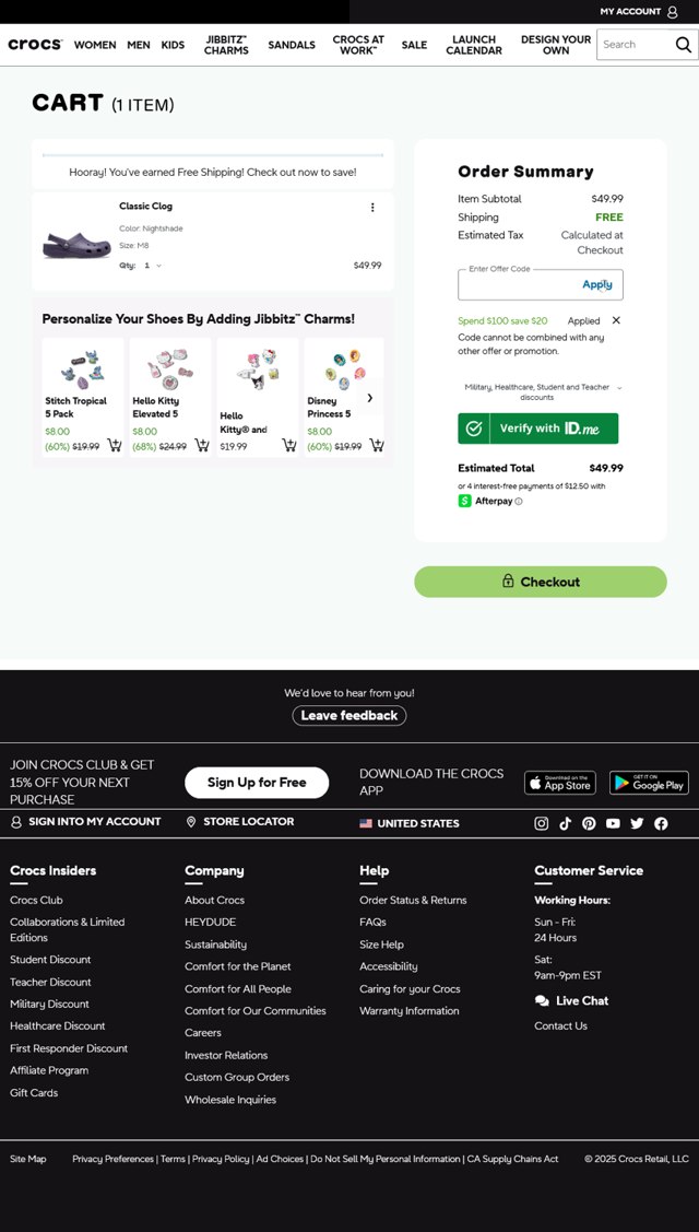 Crocs Discount Codes - 25% Off (6 Verified) Aug 2025