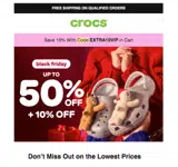 Crocs coupon verification screenshot