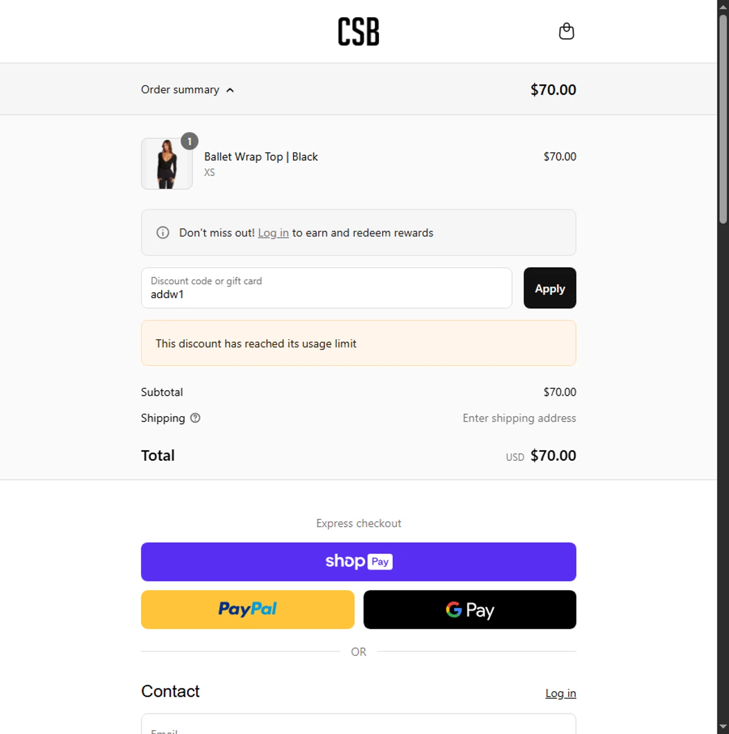 Crop Shop Boutique US promo code screenshot showing code addw1 applied at Crop Shop Boutique US checkout page. Uploaded by SimplyCodes community member Beaaalmera on Aug 9, 2025