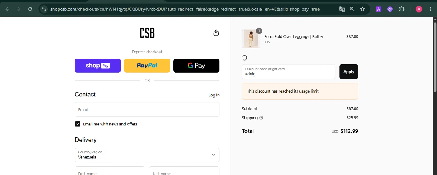 Crop Shop Boutique US promo code screenshot showing code adefg applied at Crop Shop Boutique US checkout page. Uploaded by SimplyCodes community member MoneyFalcon481 on Aug 27, 2025