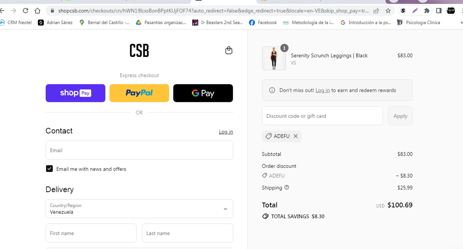 Crop Shop Boutique US promo code screenshot showing code ADEFU applied at Crop Shop Boutique US checkout page. Uploaded by SimplyCodes community member leidycamacaro on Aug 26, 2025