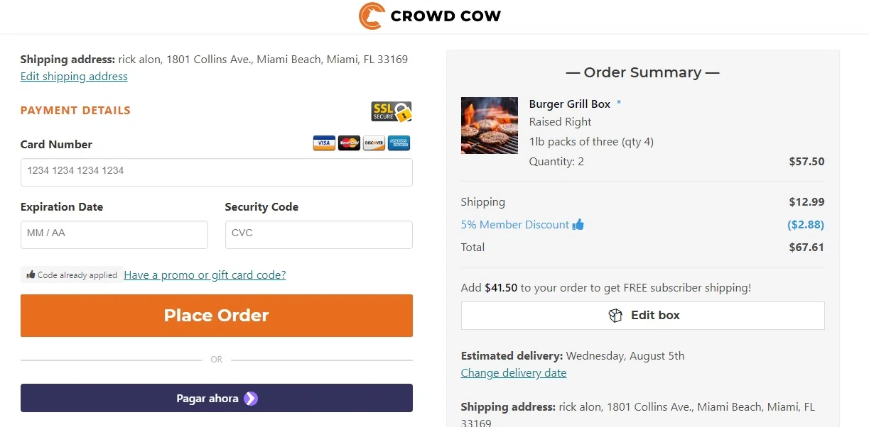 how to use Crowd Cow coupons