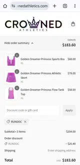 RunDoc coupon verification screenshot