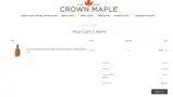 Crown Maple coupon verification screenshot