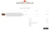 Crown Maple coupon verification screenshot