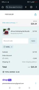 Crown Me Chic coupon verification screenshot