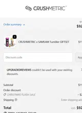 UPGRADEDREVIEWS coupon verification screenshot