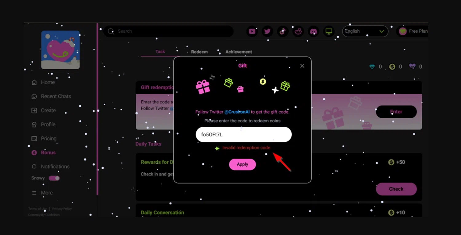 CrushonAI promo code screenshot showing code fo5OFt7L applied at CrushonAI checkout page. Uploaded by SimplyCodes community member SimplyCVerlie on Jan 30, 2025