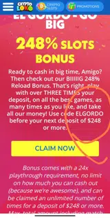 Crypto Loko coupon verification screenshot
