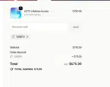 10SEPU coupon verification screenshot
