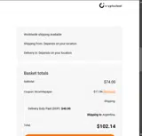 BTCWHITEPAPER coupon verification screenshot