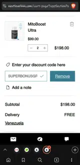 SUPERBONUSGRAB coupon verification screenshot