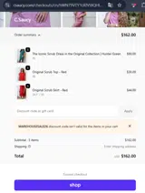 C.Saucy coupon verification screenshot