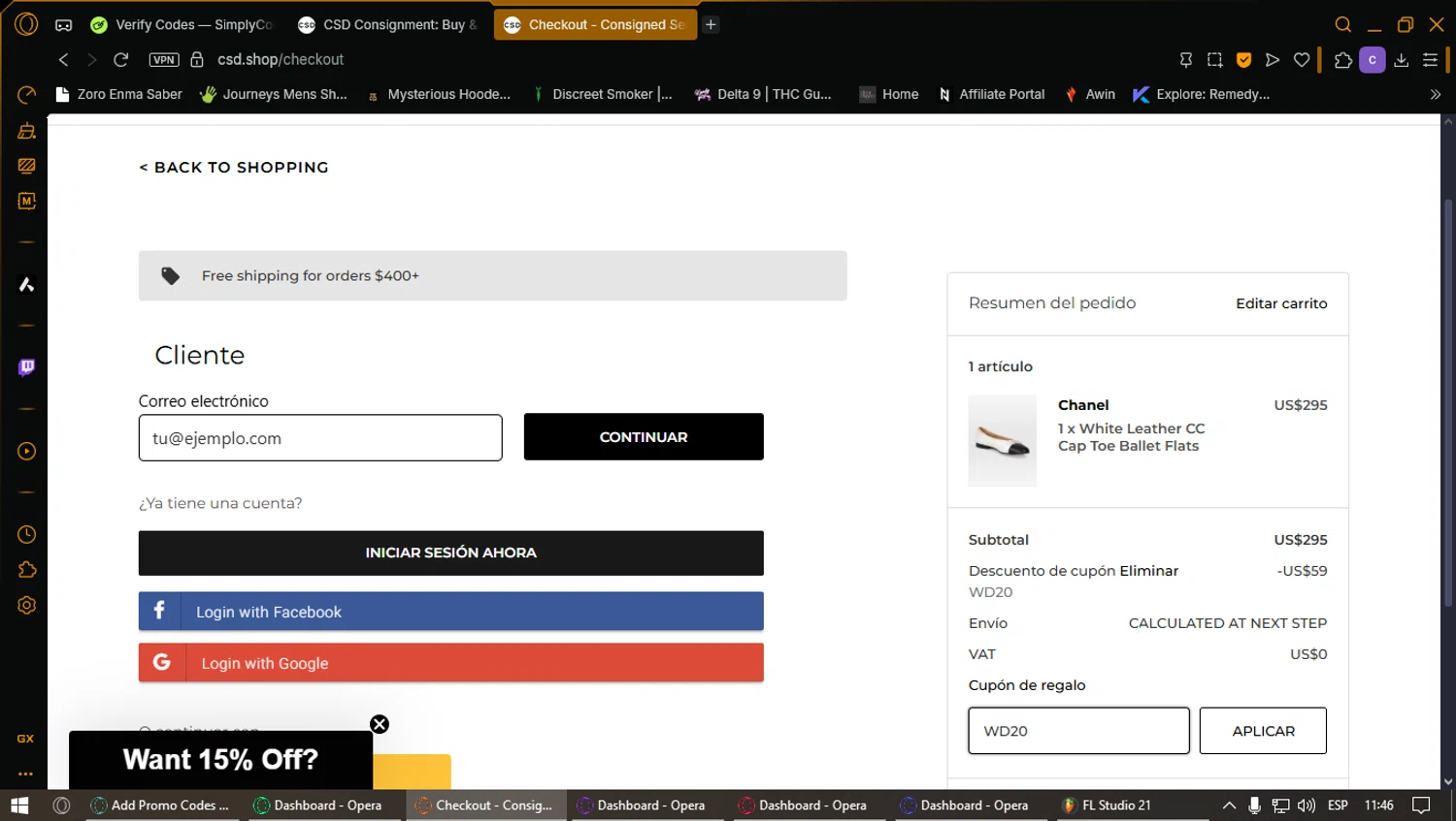 CSD promo code screenshot showing code WD20 applied at CSD checkout page. Uploaded by SimplyCodes community member ExtraordinaryPhoenix3689 on Jul 21, 2025