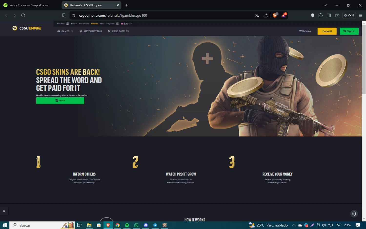 CSGOEmpire checkout page showing CSGOEmpire promo code box | Screenshot taken by SimplyCodes community member on Jul 4, 2024