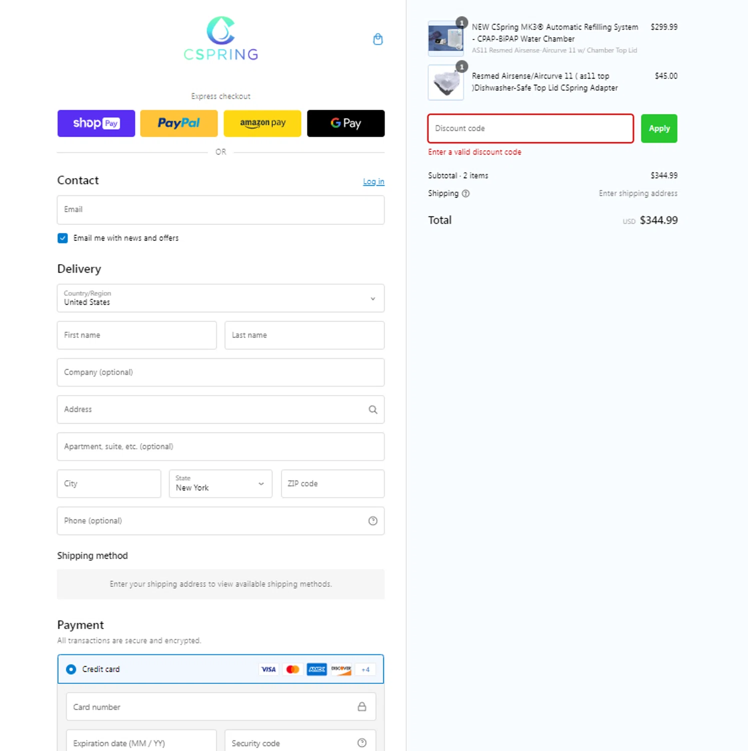 Cspring discount code screenshot showing code BIGMINIDEAL50 applied at Cspring checkout page. Uploaded by SimplyCodes community member Yonaikeryriarte08 on Mar 2, 2025
